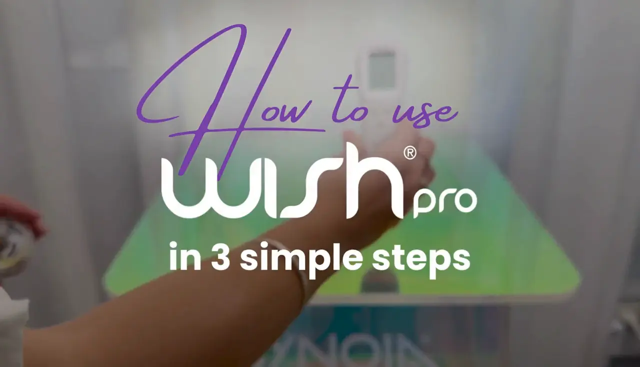 The title card of the WISHpro how-to film: "How to use WISHpro in 3 simple steps"